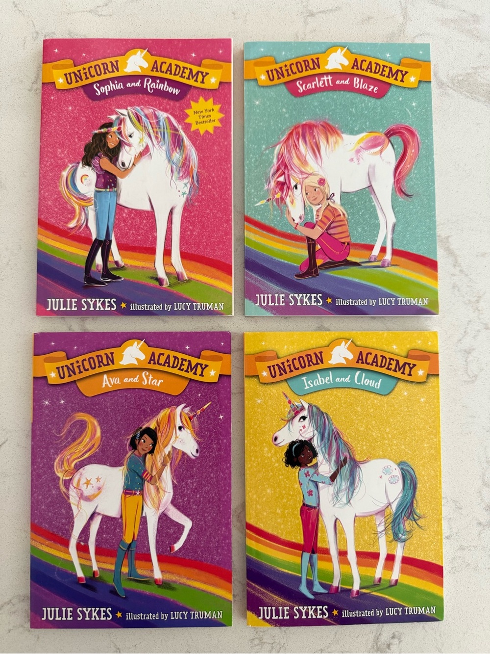 Unicorn Academy by Julie Sykes 4 Book Set